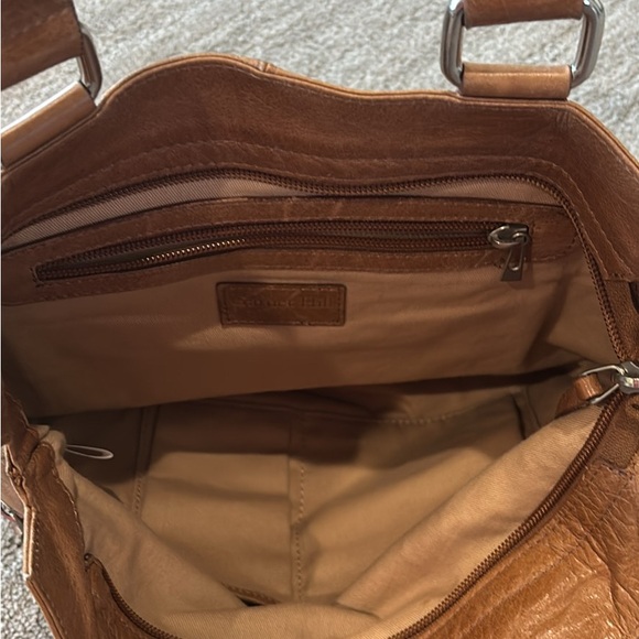 Garnet Hill Tan Leather Tote Bag - Picture 7 of 8